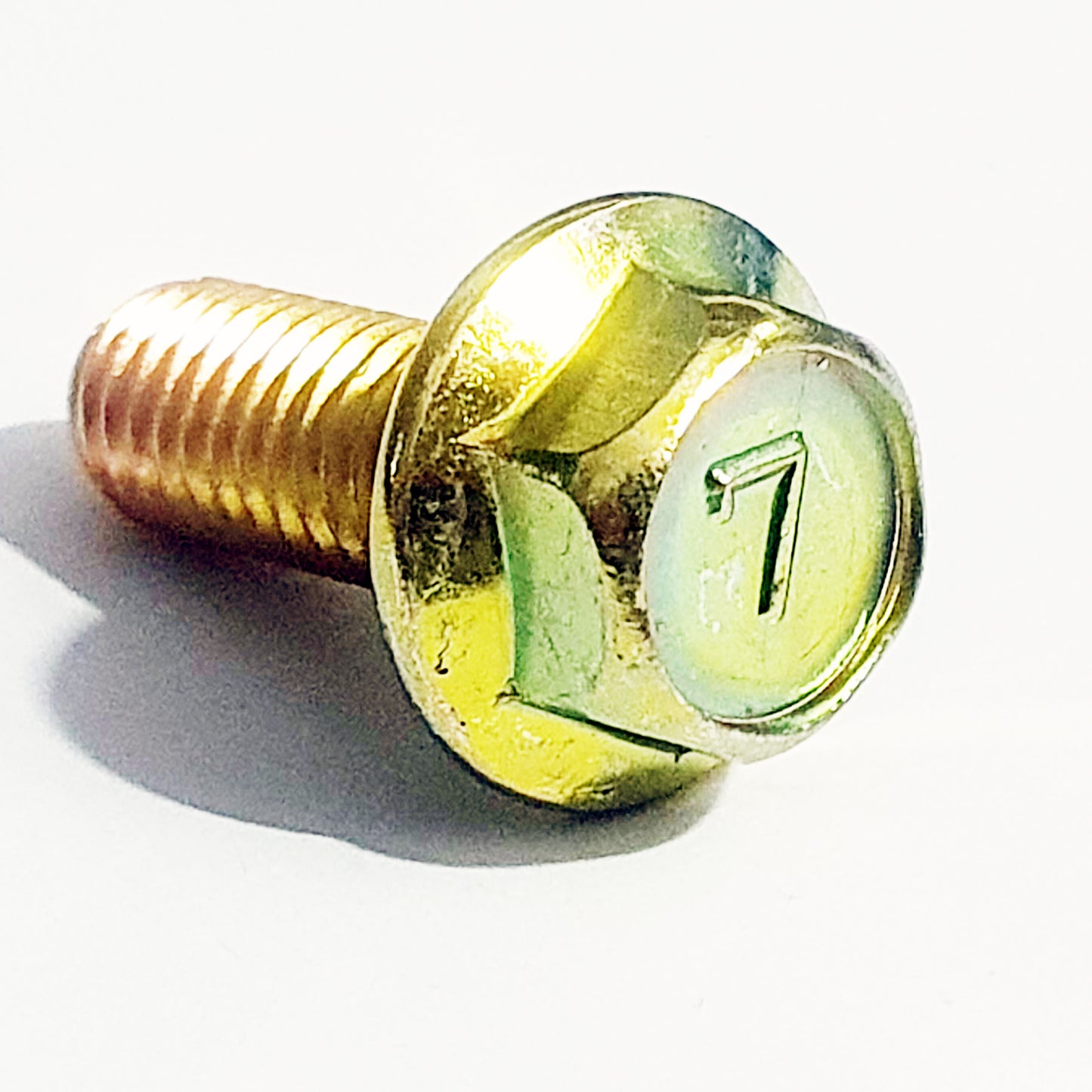 M6X16 Mark 7 Flanged Hex Bolt Yellow Passivate Cr-6 130D0616