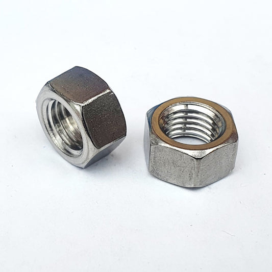 M10-1.25 Full Hex Nut Type 2 Stainless Steel 14mm A/F JIS 314R1000