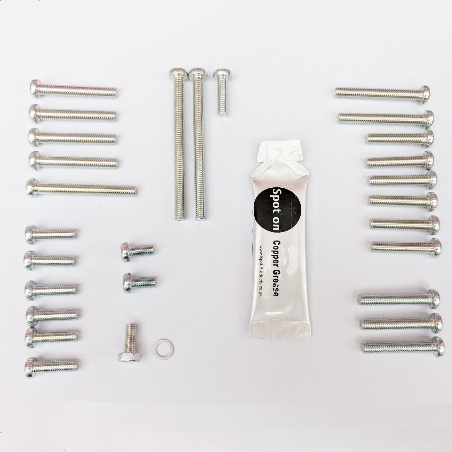Kawasaki KH125K7 1992 Engine Case Screw Kit Steel Zinc Plated JIS KKH1258204ECJISZN