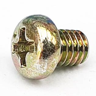 M4 x 8 Phil Pan Yellow Passivate Cr-6 JIS 220D0408 – JIS-Fasteners.com