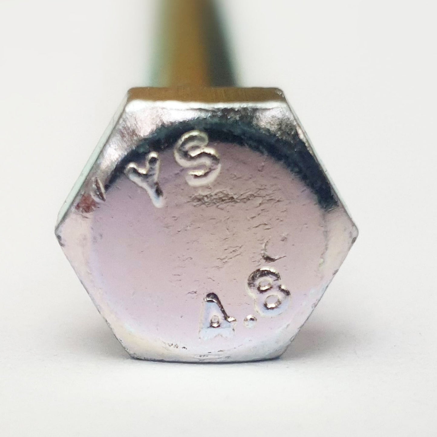 110B06125 M6 x 125 4.8 Mark Hex Bolt Trivalent White