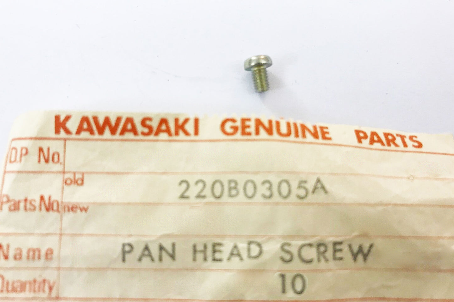 220B0305A M3x05 Phil Pan Head Screw Trivalent White Cr-3 JIS