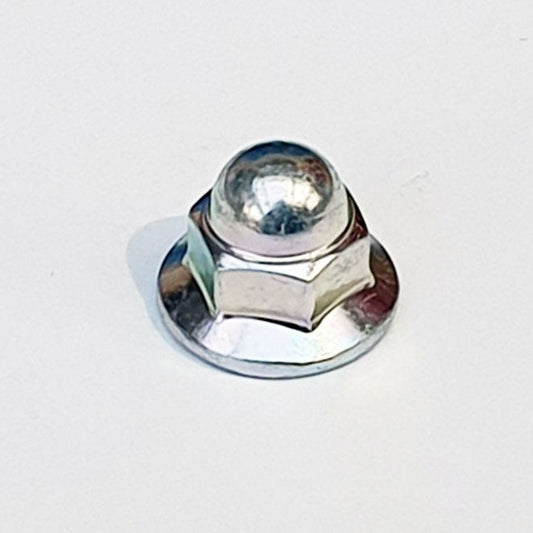 M8 Flanged Acorn Nut with no Serrations Trivalent White 90208-438-000