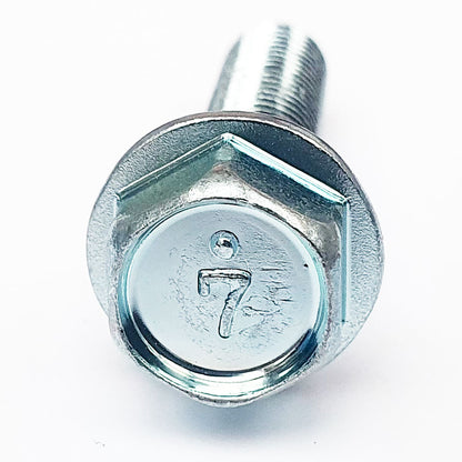 130G0835 M8x35 Mark 7 Flanged Hex Bolt Trivalent White