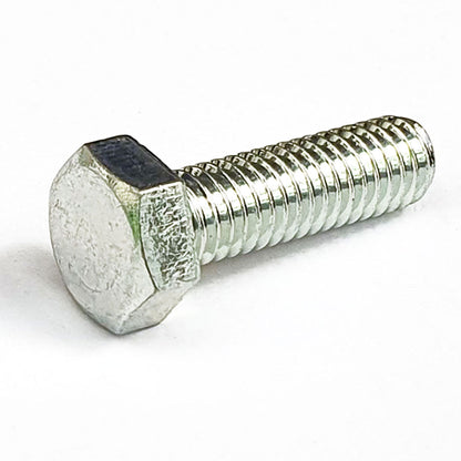 M6 x 20 No Mark Full Thread Hex Bolt Trivalent White JIS 110B0620