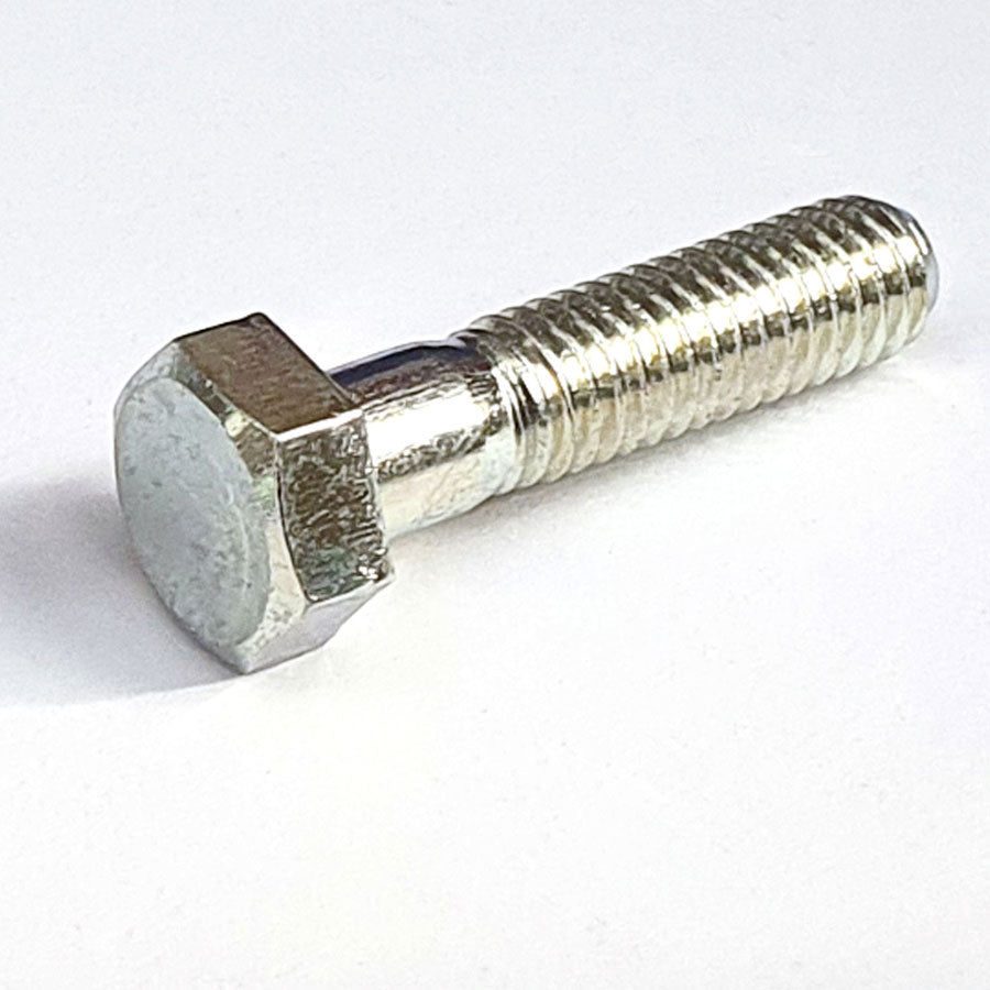 M6 x 25 No Mark Half Thread Hex Bolt Trivalent White JIS 110B0625