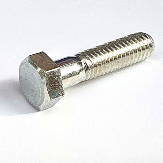 M6 x 25 No Mark Half Thread Hex Bolt Trivalent White JIS 110B0625