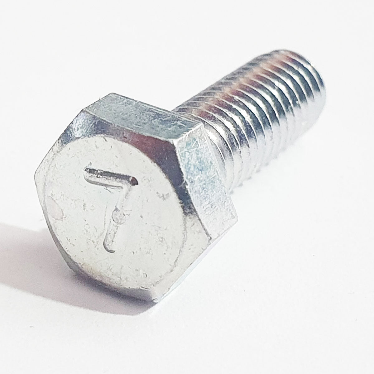 110G0630 M6x30 Mark 7 Hex Head Bolt Trivalent White