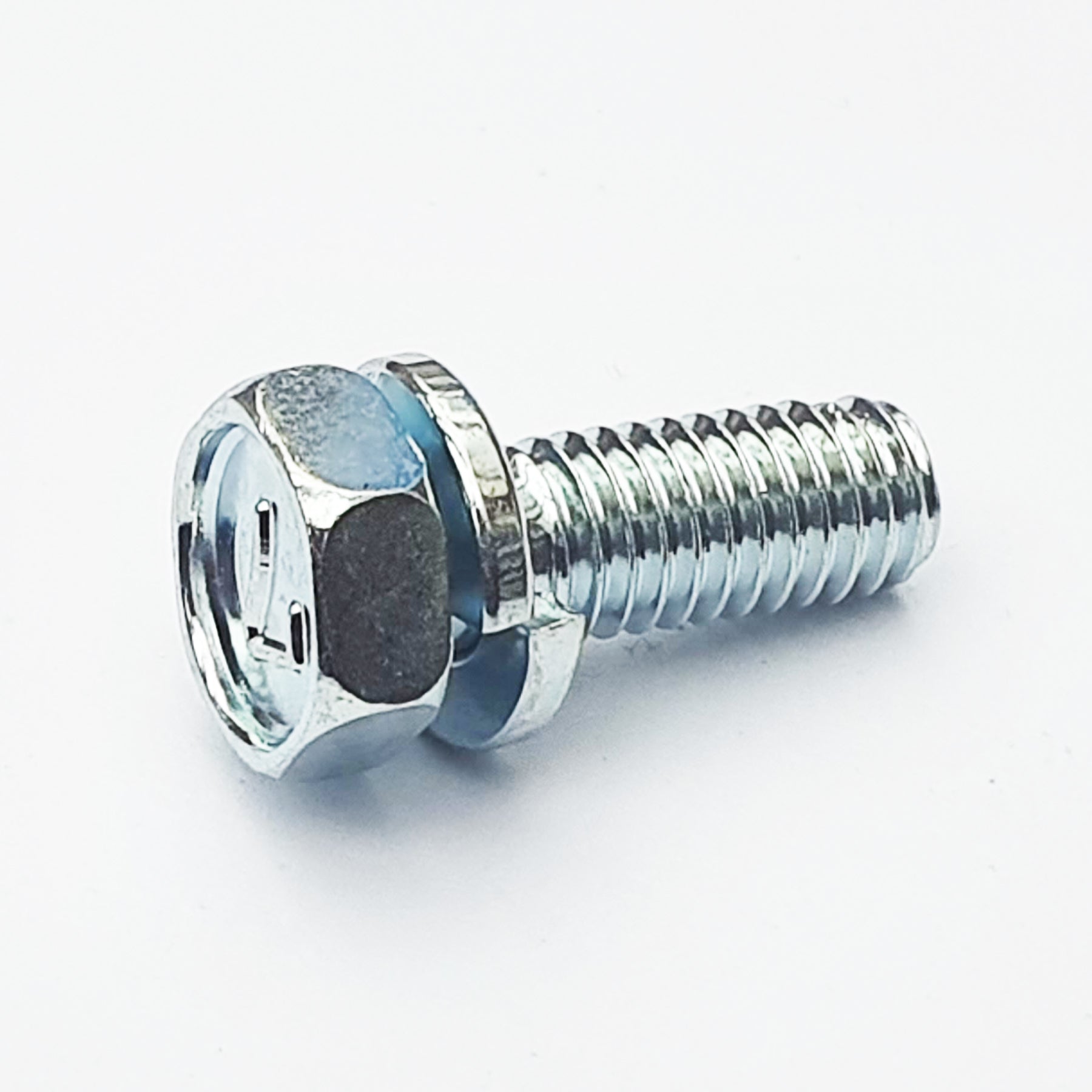 M6x16 7 Mark upset head P=2 Spring Washer Trivalent White