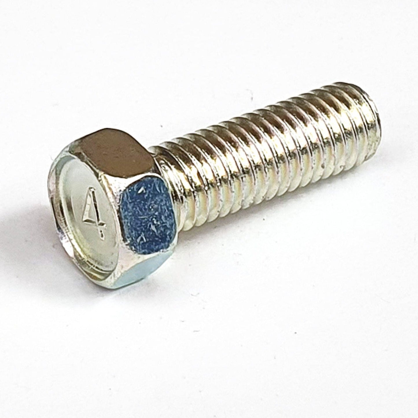 M8 x 30 Mark 4 Upset Hex Bolt Trivalent White 115G0830