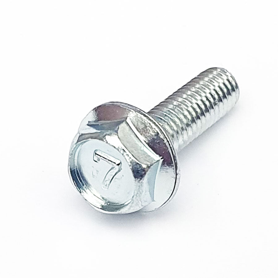 M6 X 16 Mark 7 Flanged Hex Bolt Trivalent White 130G0316