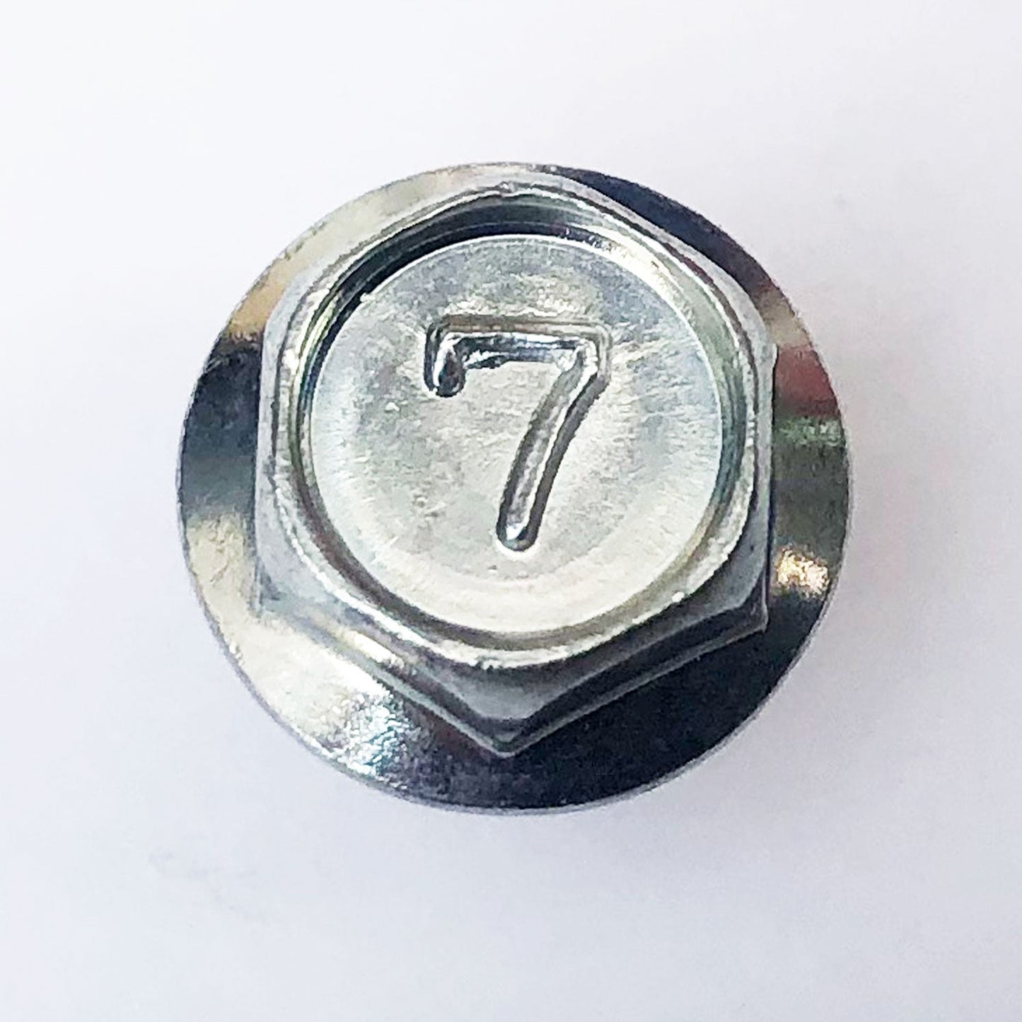 130G0635 M6x35 Mark 7 Flanged Hex Bolt Trivalent White top