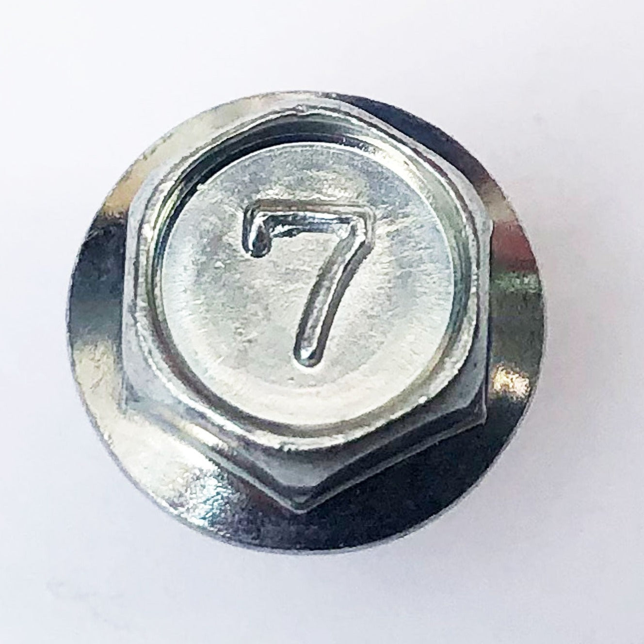 130G0650 M6x50 Mark 7 Flanged Hex Bolt Trivalent White top