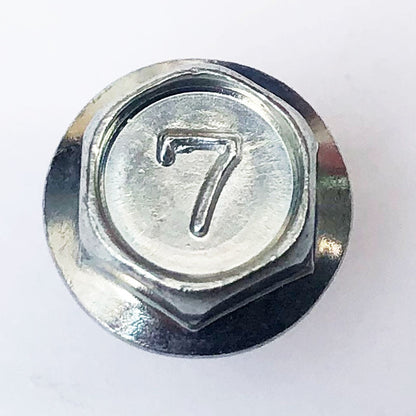 130G0650 M6x50 Mark 7 Flanged Hex Bolt Trivalent White top