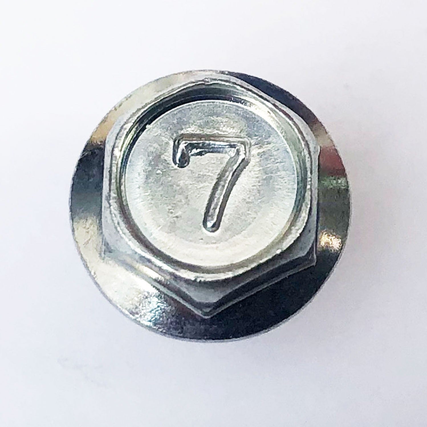 130G0655 M6x55 Mark 7 Flanged Hex Bolt Trivalent White top