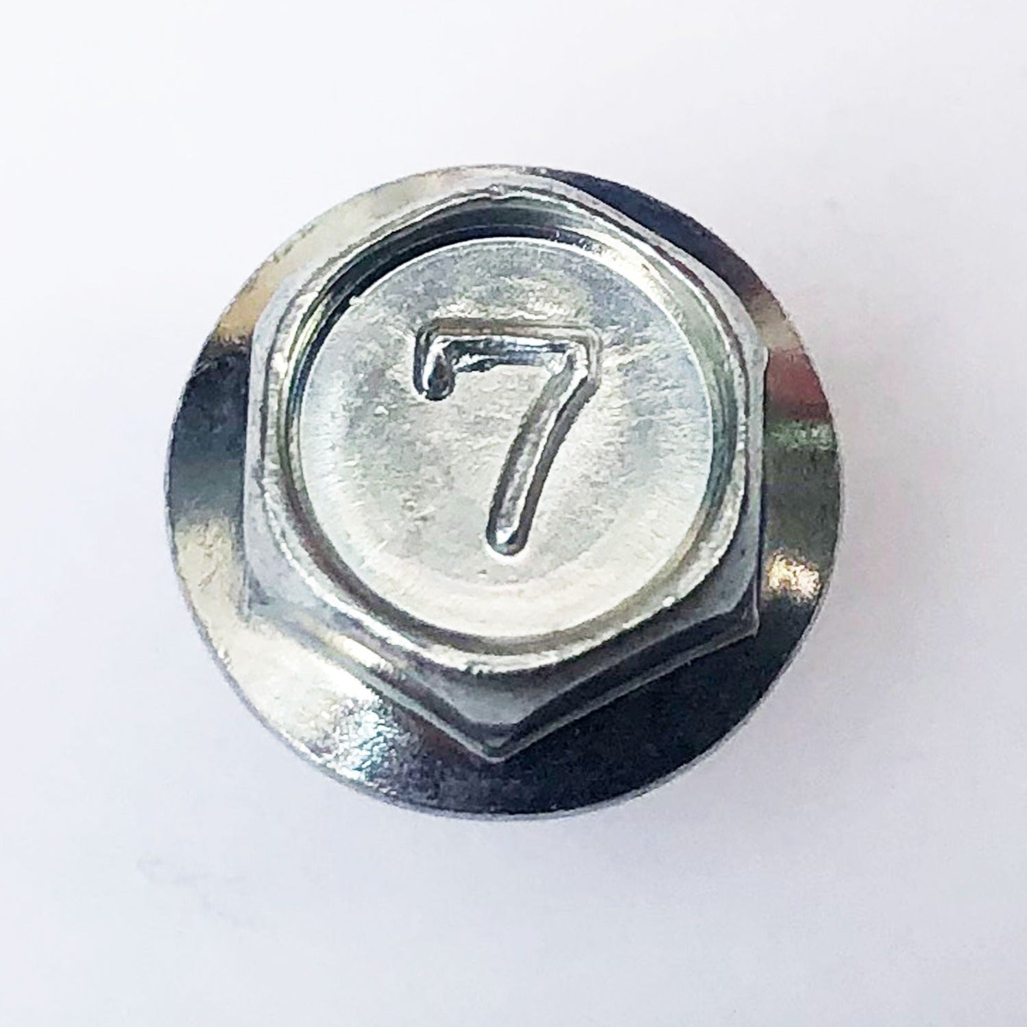 130G0665 M6x65 Mark 7 Flanged Hex Bolt Trivalent White top