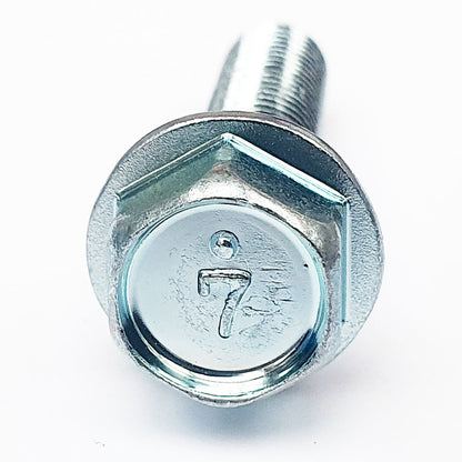 M8 X 35 Mark 7 Flanged Hex Bolt Trivalent White 130G0835