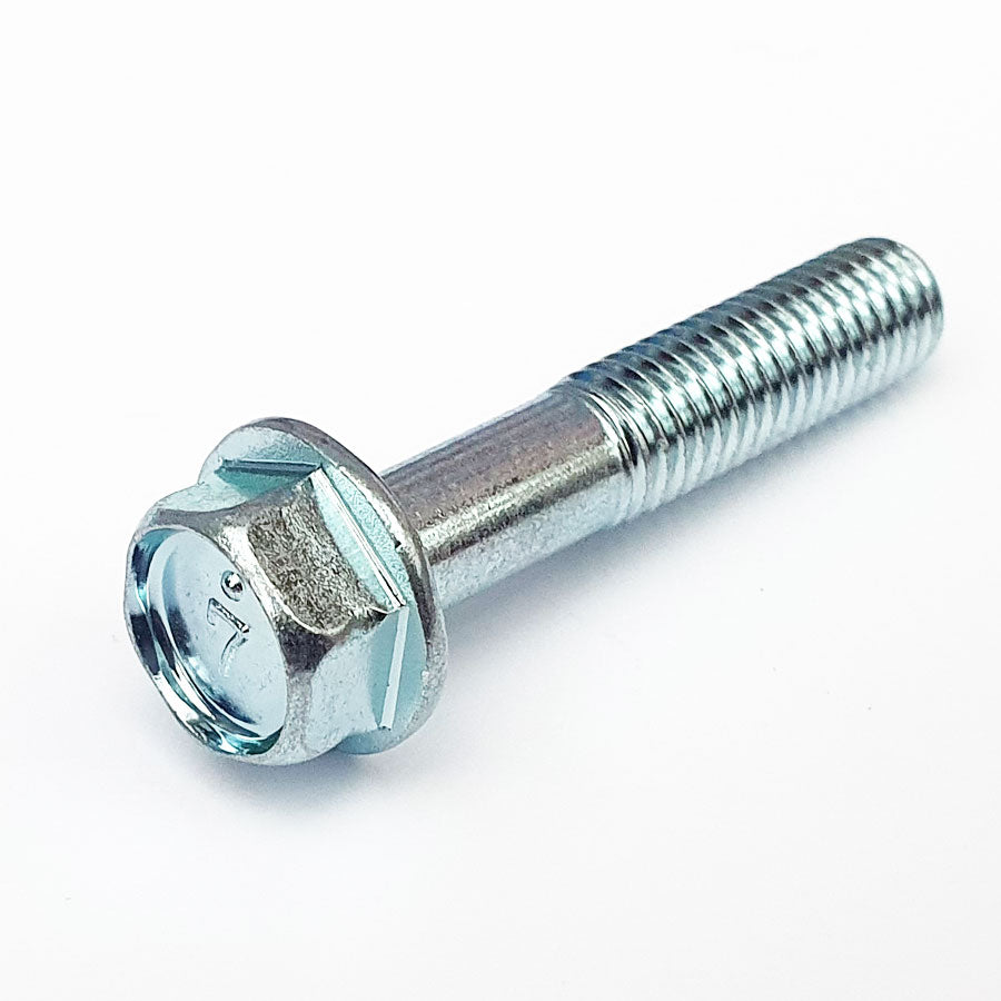 M8 X 40 Mark 7 Flanged Hex Bolt Trivalent White 130G0840