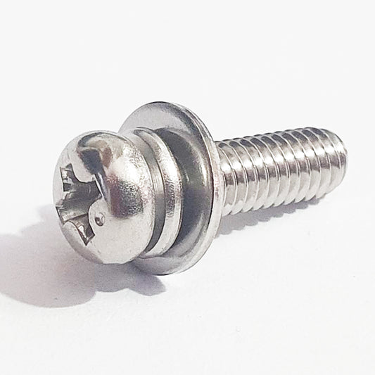 M4x14 Phillips Pan MS Spring Plain Wash JIS A2 Stainless