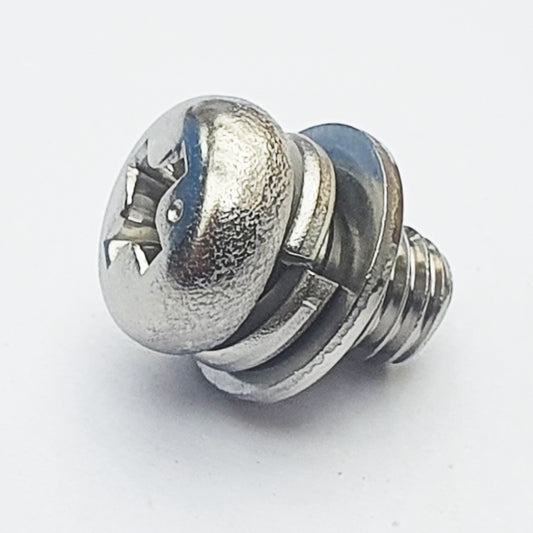 M5x08 Phillips Pan MS Spring Plain Wash JIS A2 Stainless