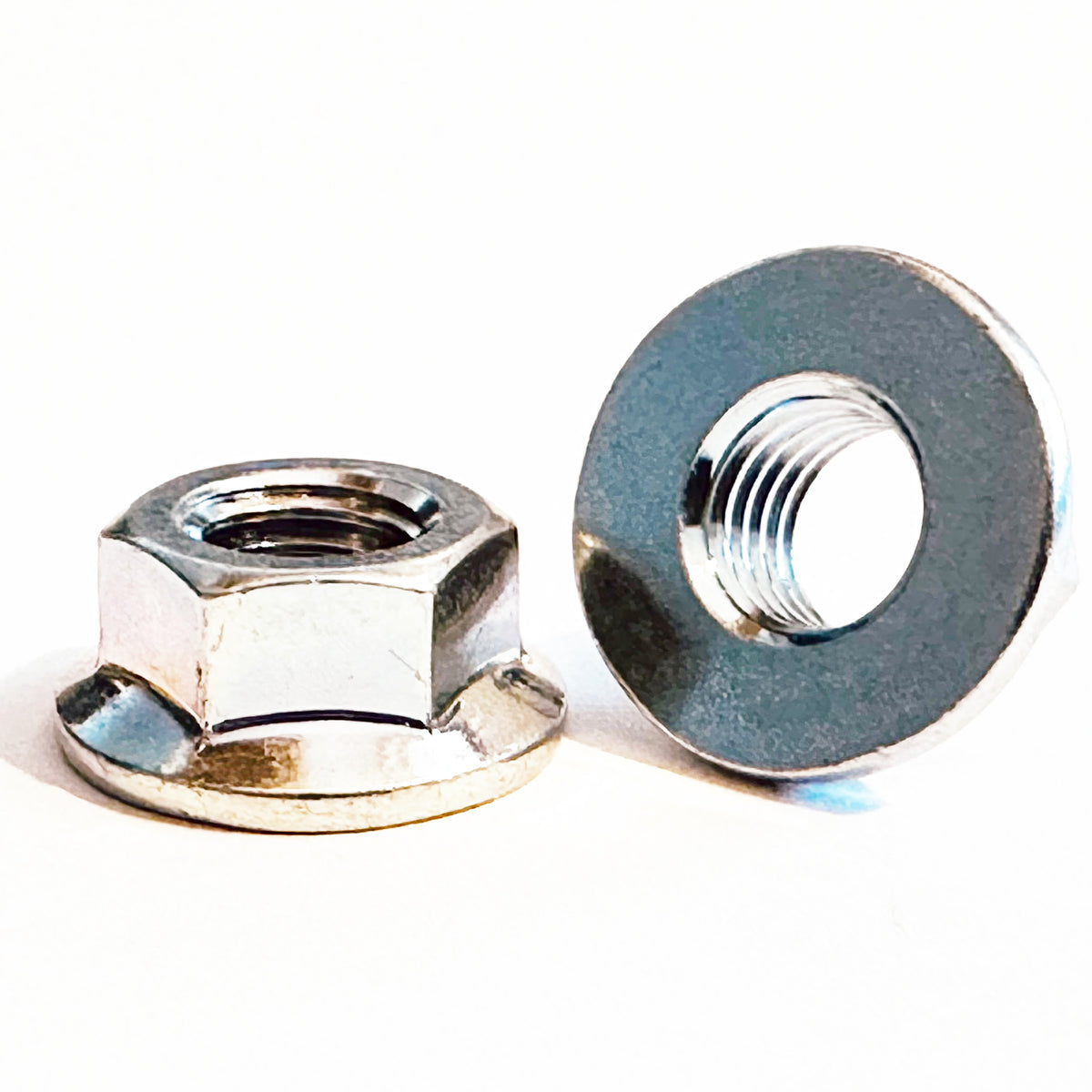 92015-1415 M10 Fine Pitch Plain Flanged Nut Trivalent White JIS