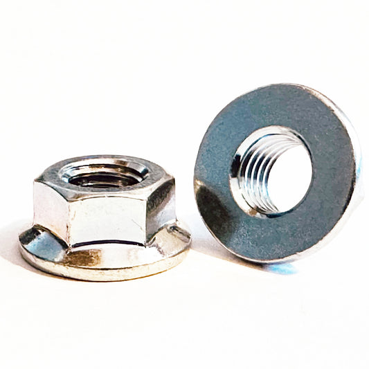 92015-1415 M10 Fine Pitch Plain Flanged Nut Trivalent White JIS