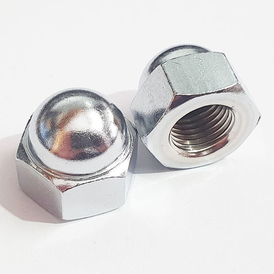 9402112020 M12-1.25 Fine Pitch Dome Nut Chrome Plated JIS