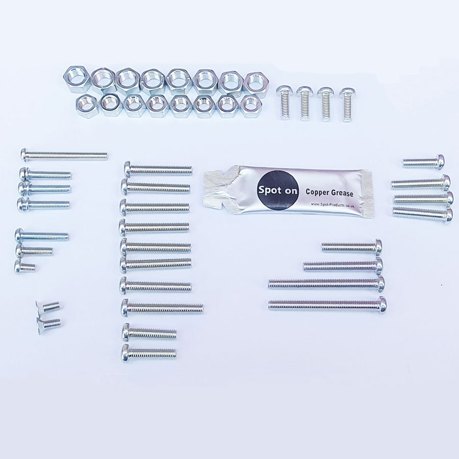 Suzuki GT185 KLMAB 73-77 JIS Zinc Screw Engine Case Kit with Cylinder Head Nuts