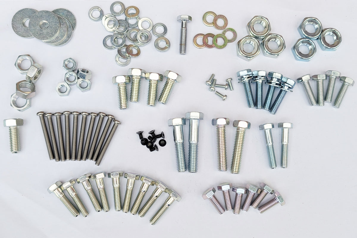 Kawasaki KZ1/A/B, KZ900 A4/A5/B1 Zinc J.I.S Screw Nut and Bolt Frame Kit
