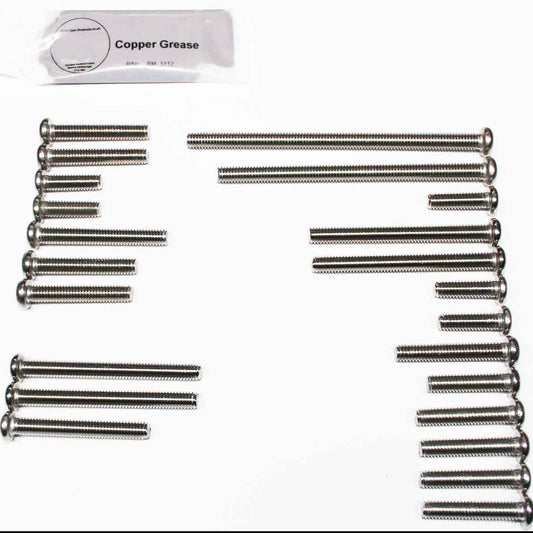 Kawasaki S1-C KH250A5 Triple Engine Casing JIS Screw Set, Small Heads, Zinc