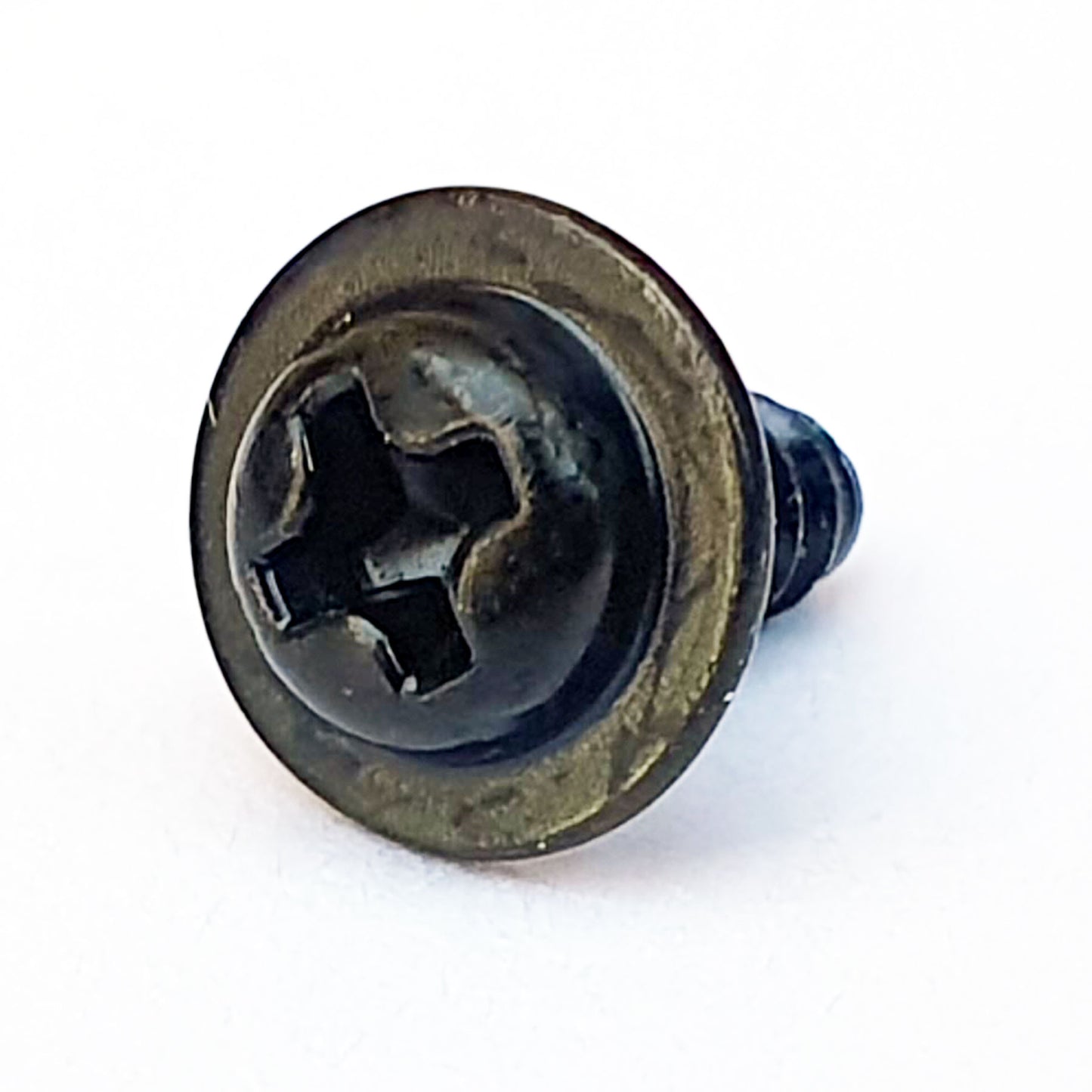 M3 x 08 Cross Recessed Pan Washer Head Tapping Screw, Type 2 B-0 Shape Black Chromate