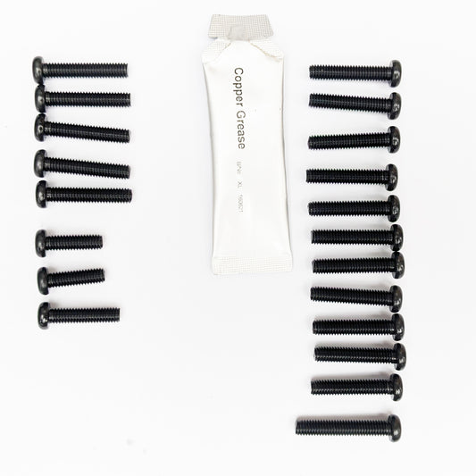 Yamaha DT125LC 1986 J.I.S Pan Head Black Stainless Engine Casing Kit