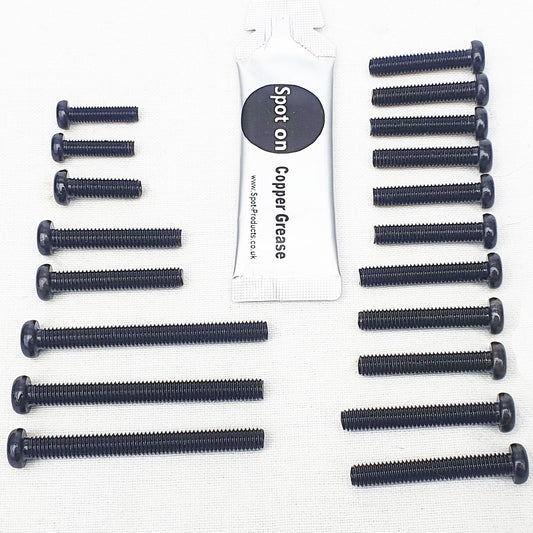 Yamaha RD250 1973-75 J.I.S Pan Head Black Stainless Steel Engine Casing Kit