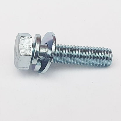 110G0620 M6x20 Mark 7 Hex Bolt with encapsulated spring and JIS flat washer