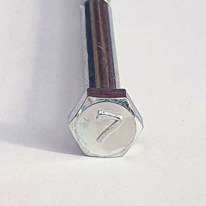 110G0670 M6x70 Mark 7 Hex Bolt Half Thread Trivalent White top