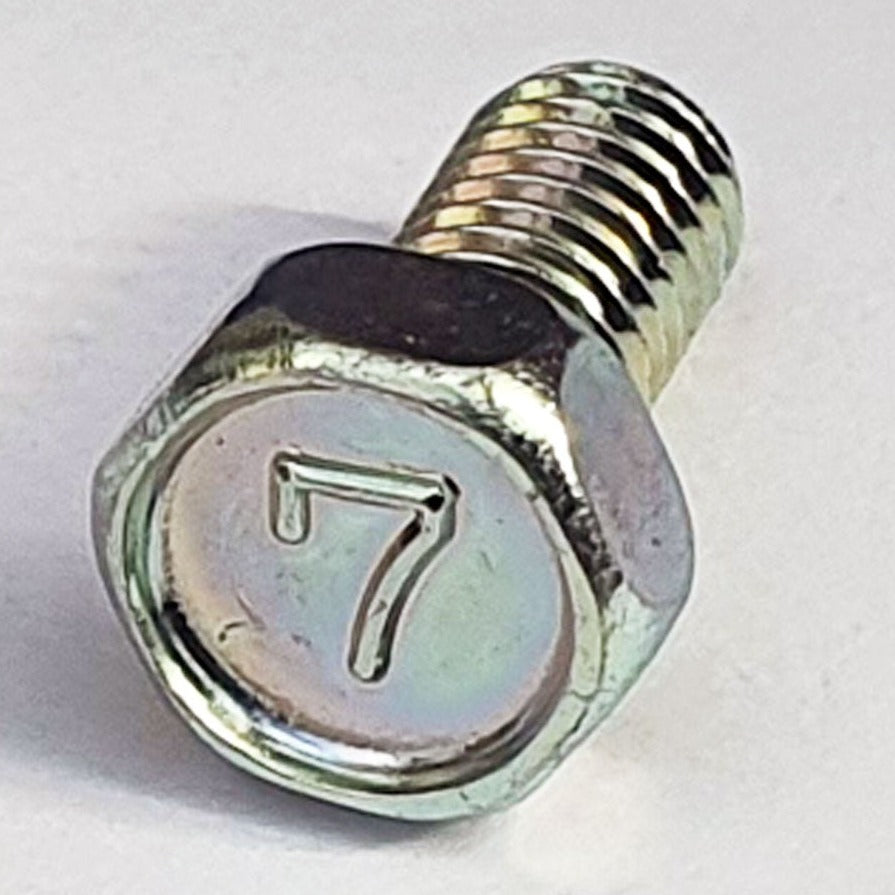 M6 x 12 Mark 7 Upset Hex Bolt Trivalent White 112G0612