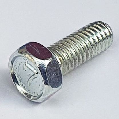 M6 x 16 Mark 7 Upset Hex Bolt Trivalent White 112G0616