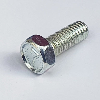 M6 x 20 Mark 7 Upset Hex Bolt Trivalent White 112G0620