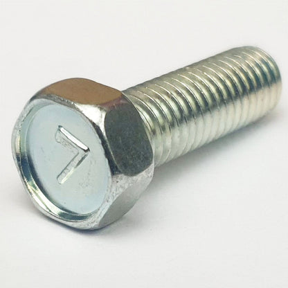 115B0825 M8x25 Mark 7 Upset Bolt Trivalent White