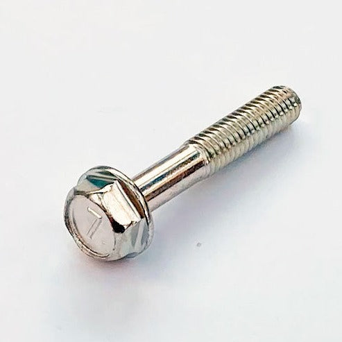 130G0640 M6x40 Mark 7 Flanged Hex Bolt Trivalent White