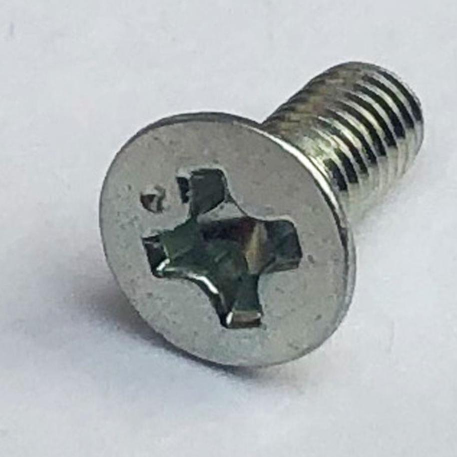 221B0514A M5x14 Phil Countersunk Flat M/C, Trivalent White Cr-3 JIS