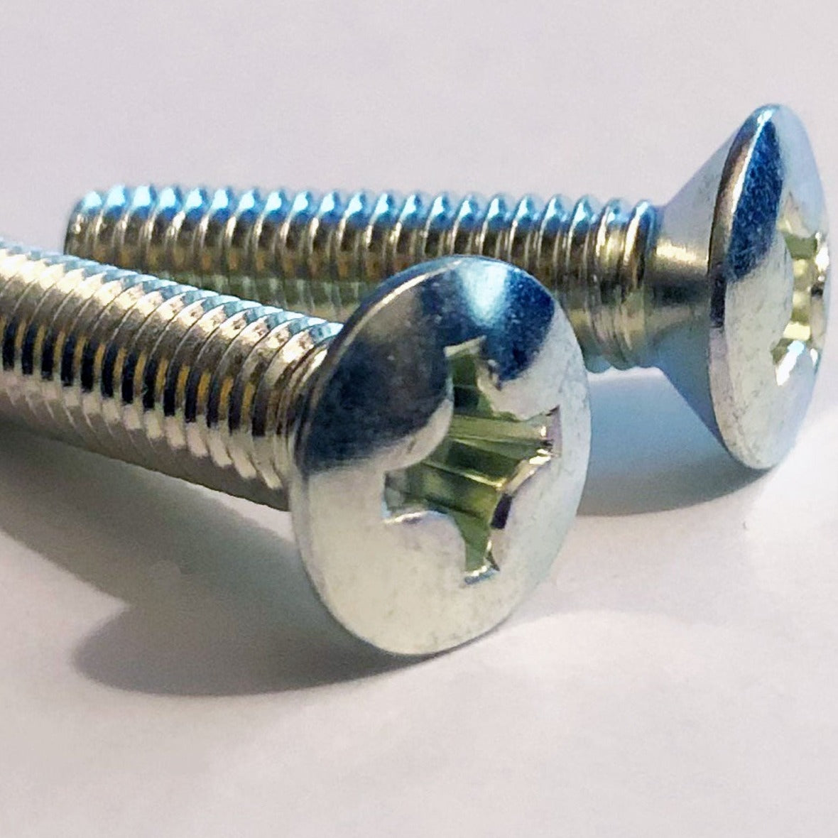 222B0610 M6x10 Round Oval Countersunk Head Trivalent White Cr-3 JIS