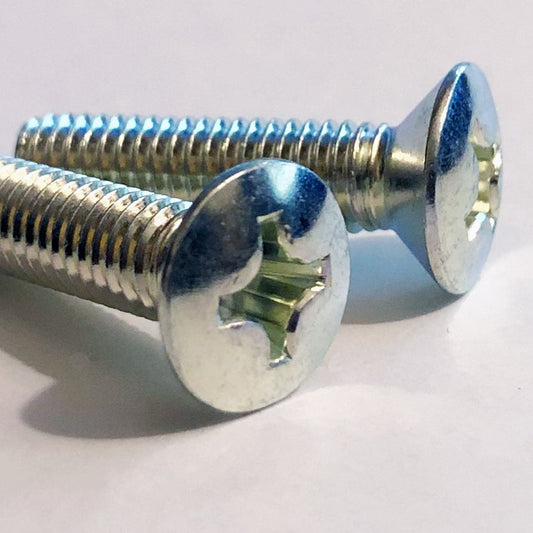 222B0614 M6x14 Round Oval Countersunk Head Trivalent White Cr-3 JIS