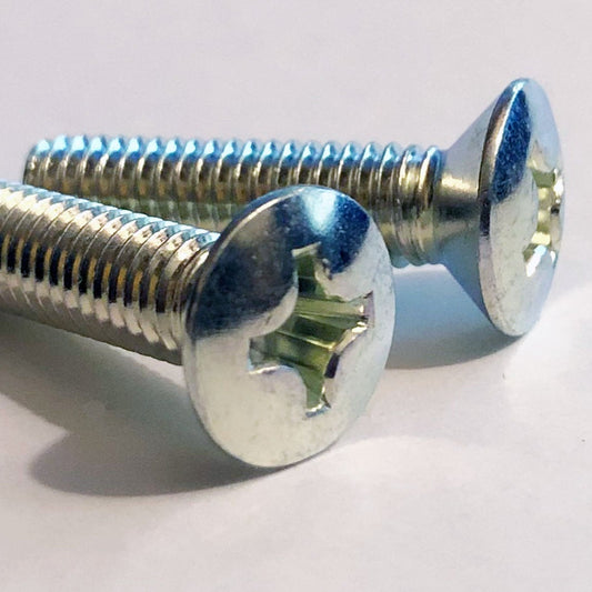 222B0616 M6x16 Round Oval Countersunk Head Trivalent White Cr-3 JIS