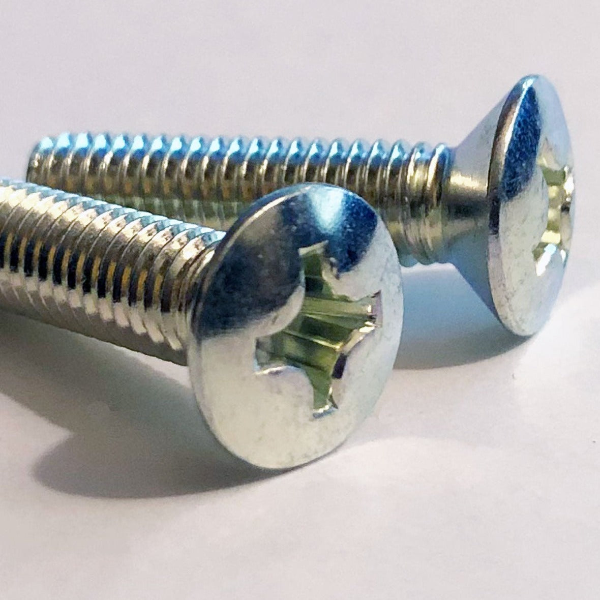 222B0620 M6x20 Round Oval Countersunk Head Trivalent White Cr-3 JIS