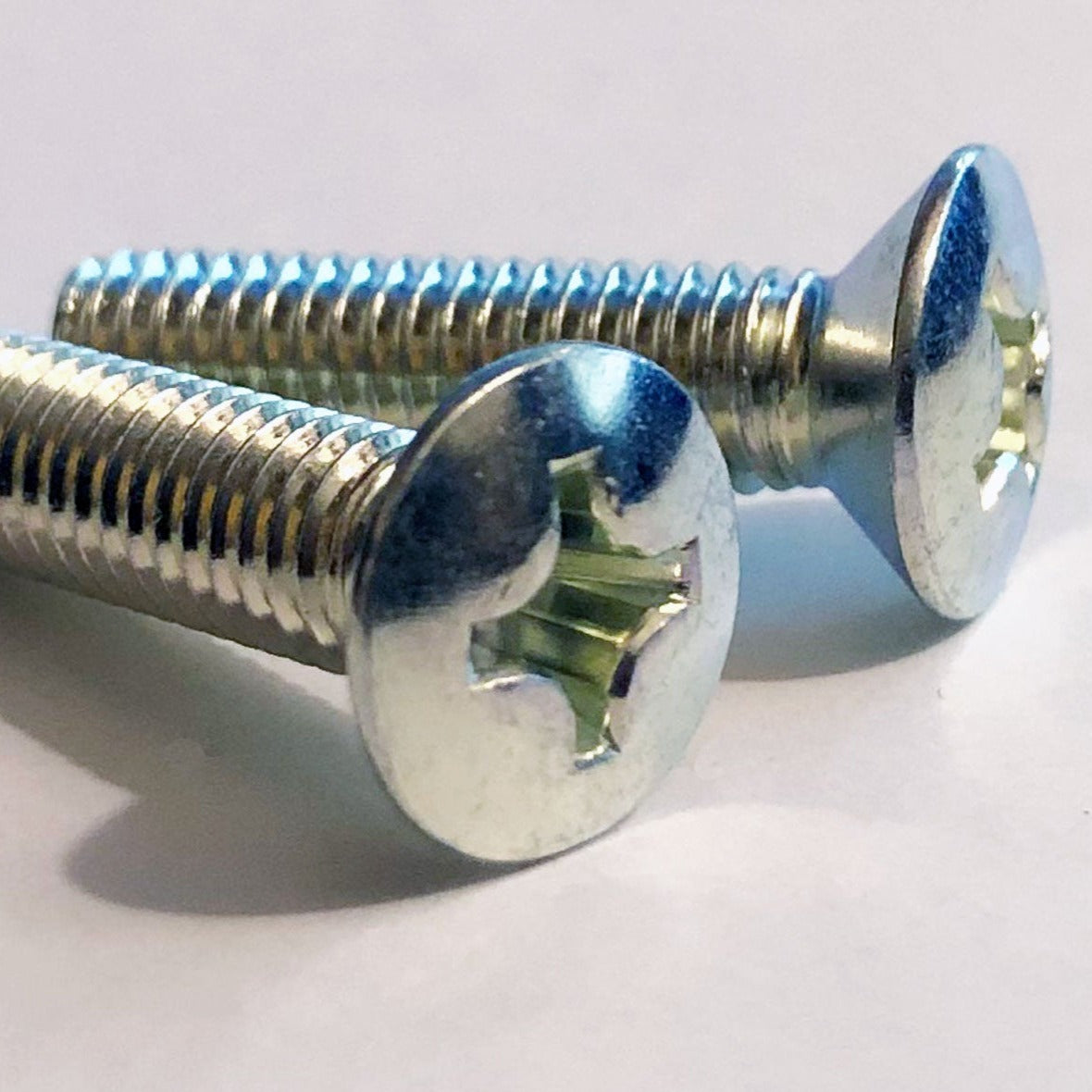 222B0640 M6x40 Round Oval Countersunk Head Trivalent White Cr-3 JIS