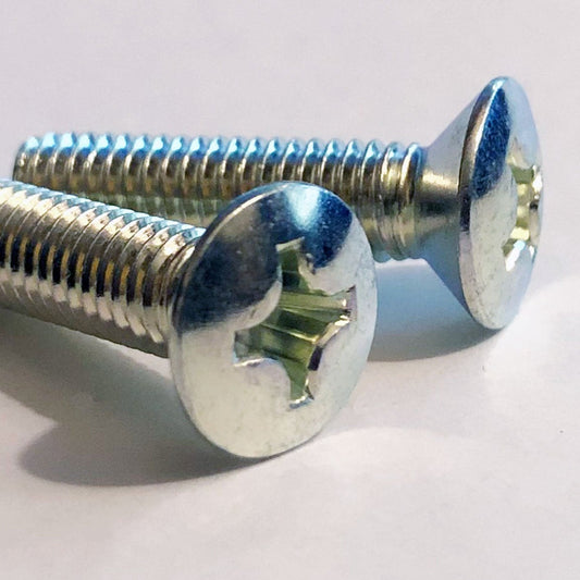 222B0650 M6x50 Round Oval Countersunk Head Trivalent White Cr-3 JIS