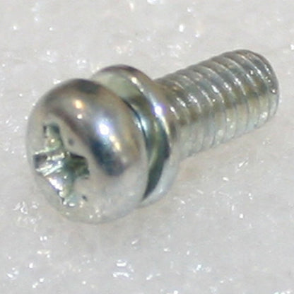 M4 x 16 Phil Pan Head Screw w/Spring Washer Trivalent White ZnCr-3 JIS 223B0416