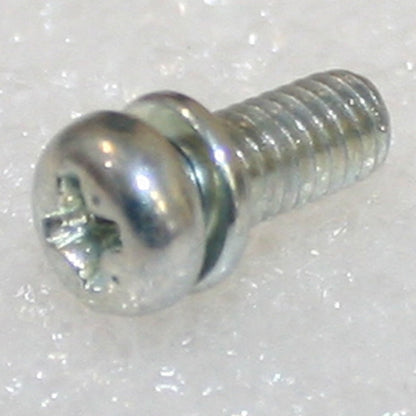 M4 x 20 Phil Pan Head Screw w/Spring Washer Trivalent White ZnCr-3 JIS 223B0420