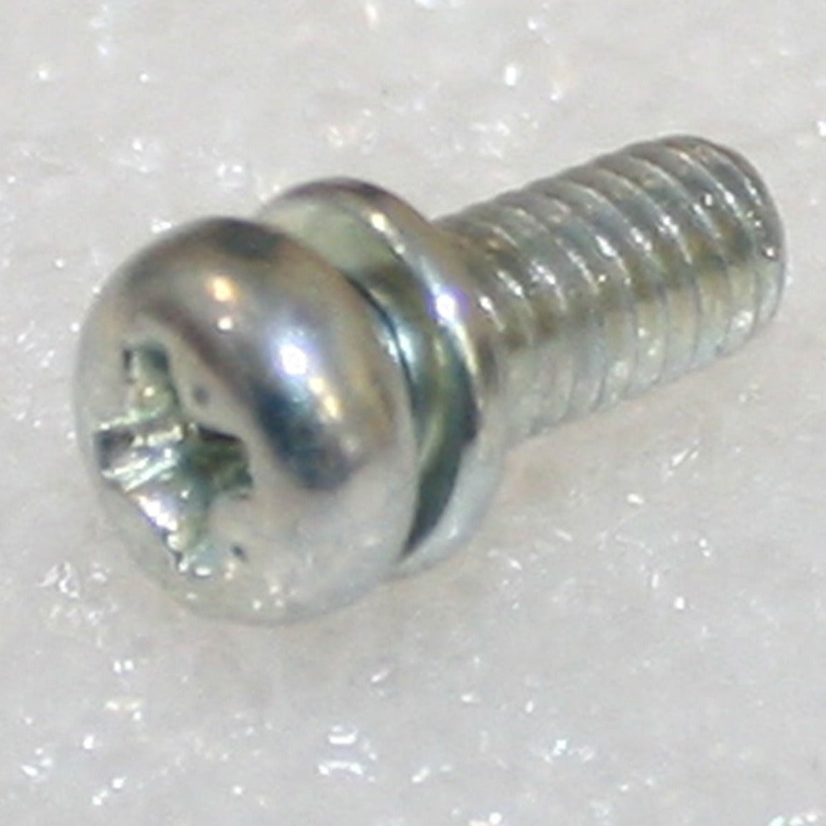 M5 x 12 Phil Pan Head Screw w/Spring Washer Trivalent White ZnCr-3 JIS 223B0512